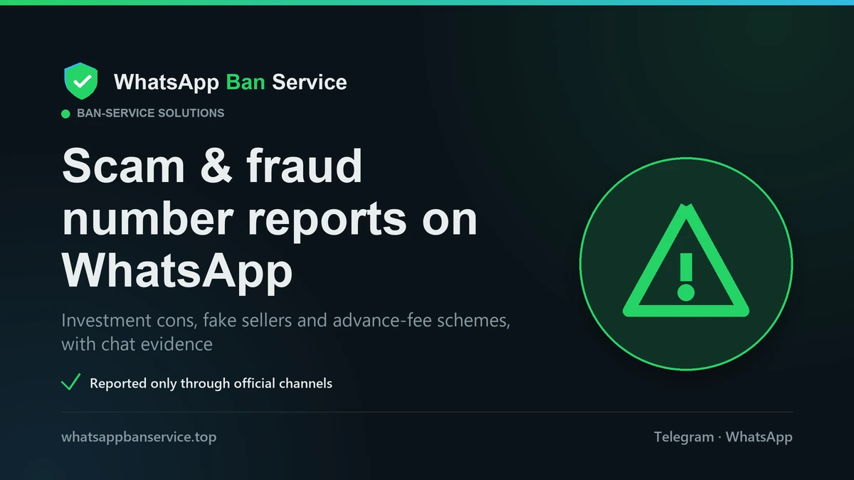 Reporting a scam or fraud WhatsApp number the official way with dated screenshots, not a ban bot